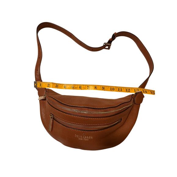 AUTHENTIC Kate Spade New York Leila Leather Belt Bag Fanny Pack Warm Gingerbread - Picture 2 of 5